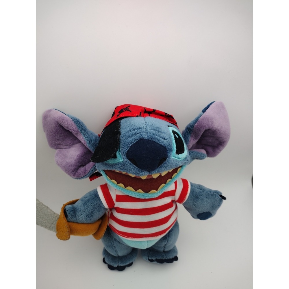 Disney Parks Cruise Line Pirates Of The Caribbean Stitch Plush Eye Patch 10" - Picture 2 of 6